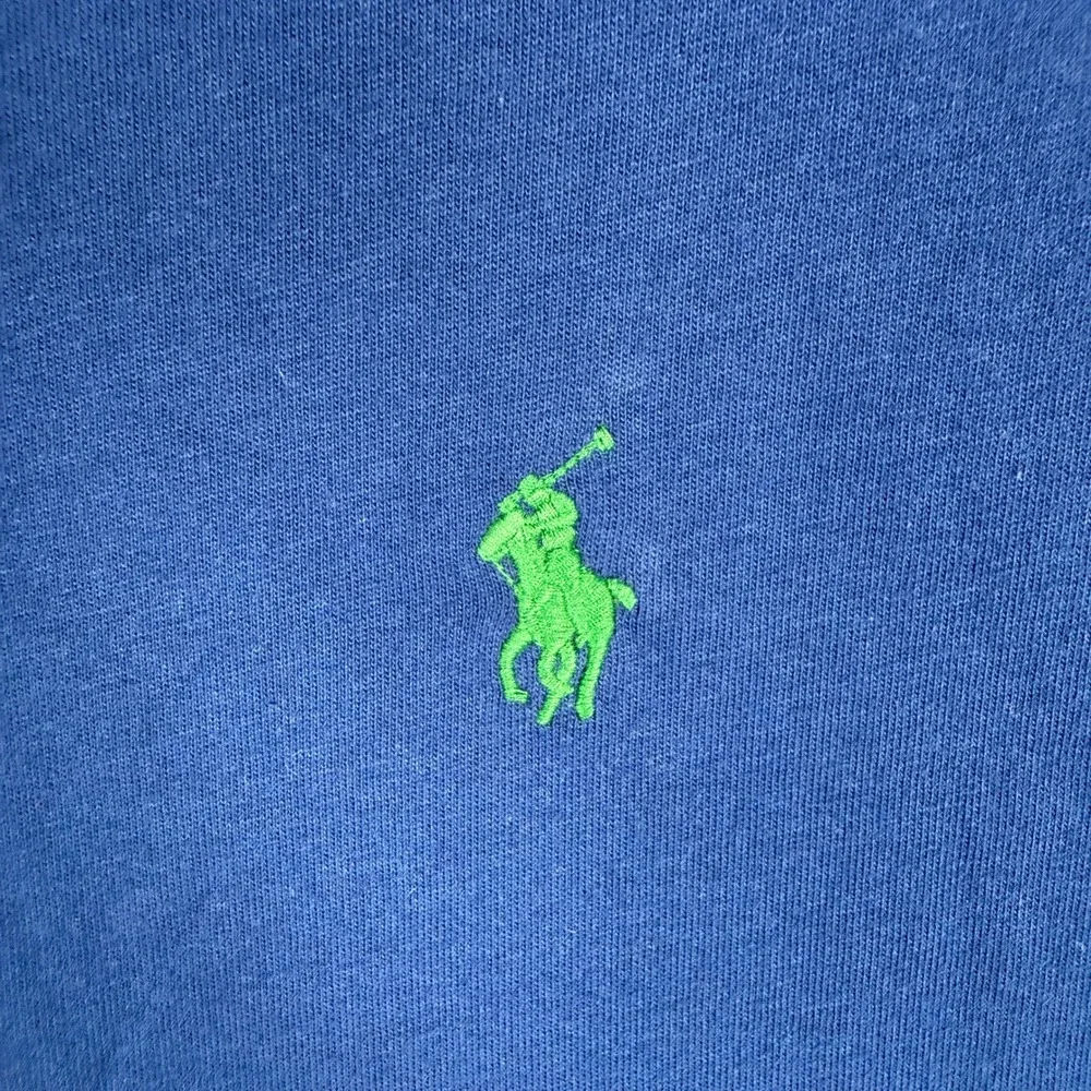 NWT Polo Ralph Lauren V-Neck T-Shirt Mens Large Blue Green Pony Logo